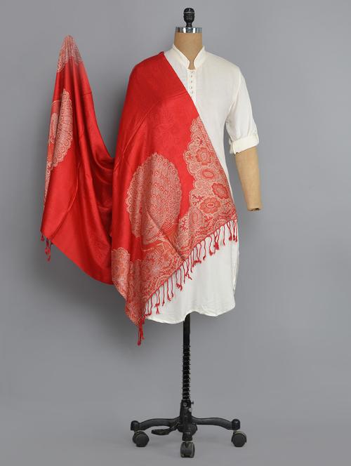red viscose shawl - 14542672 - Very Small Image - 1