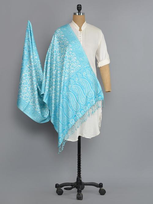 light blue viscose shawl - 14542673 - Very Small Image - 1