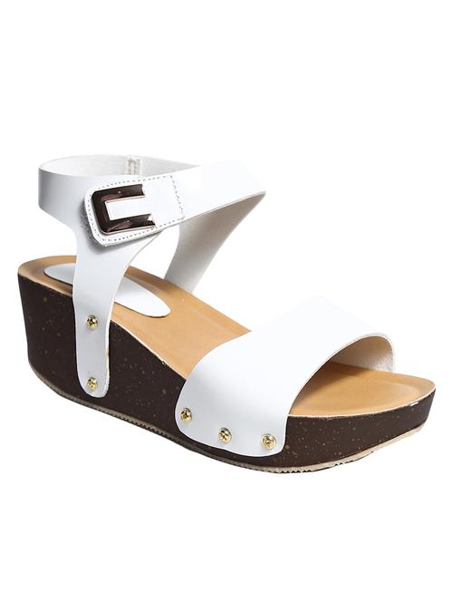 white ankle strap wedge - 14542737 - Very Small Image - 1