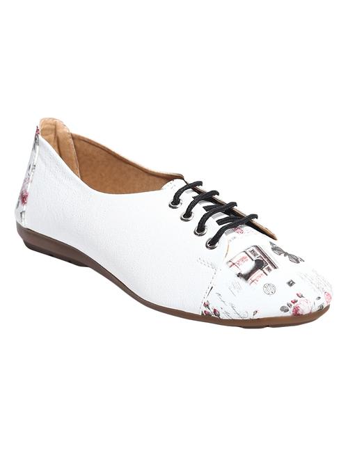 white fabric laceup casual shoes - 14542749 - Very Small Image - 1