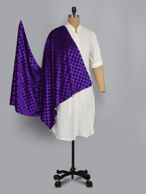 purple velvet stole - 14542893 - Very Small Image - 1