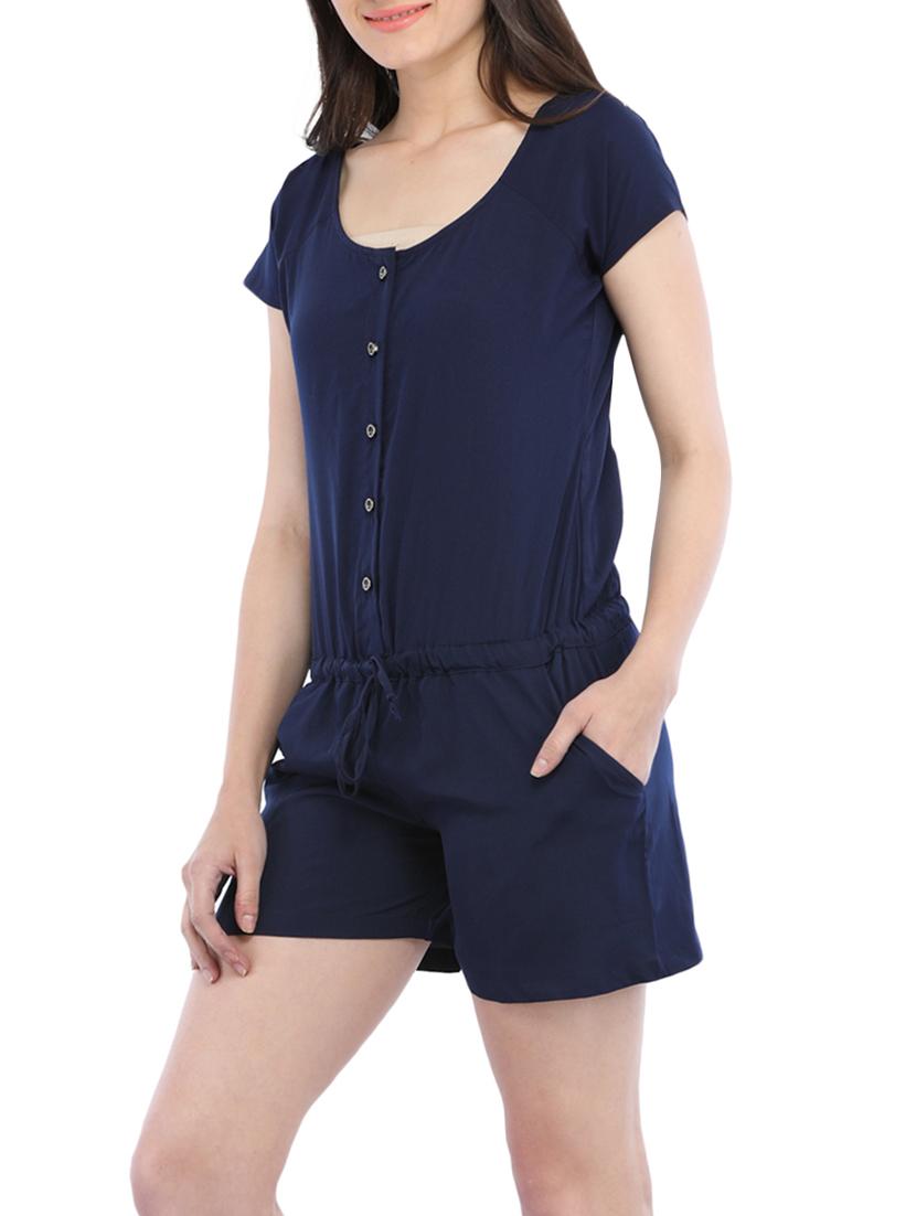 raglan sleeved drawstring romper - 14542910 - Zoom Image - 2