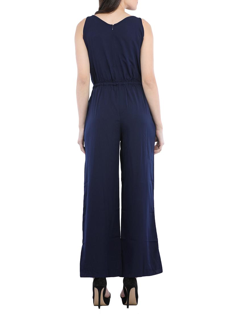 keyhole neck drawstring jumpsuit - 14542912 - Zoom Image - 3