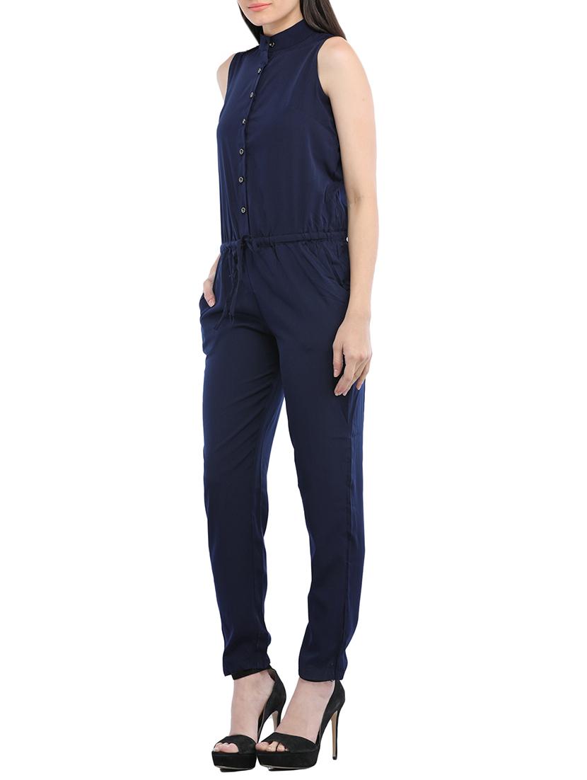 button up drawstring jumpsuit - 14542913 - Zoom Image - 2