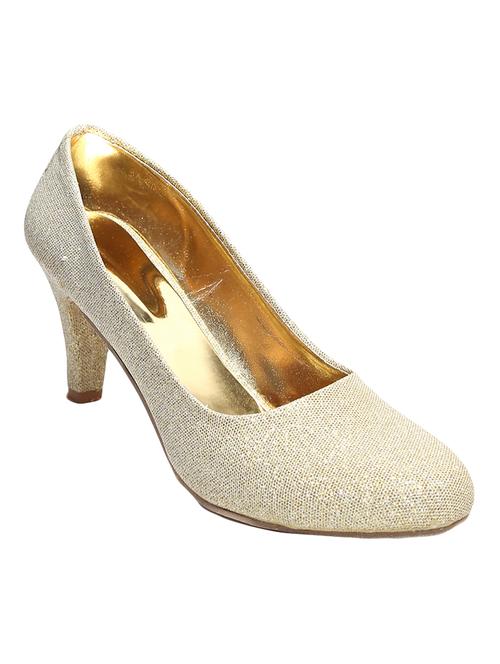 gold fabric slip on pumps - 14542920 - Very Small Image - 1