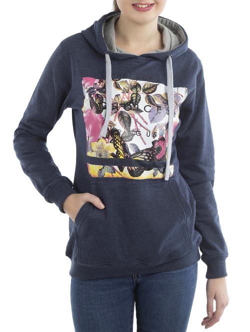dark blue printed sweatshirt - 14542934 - Standard Image - 1