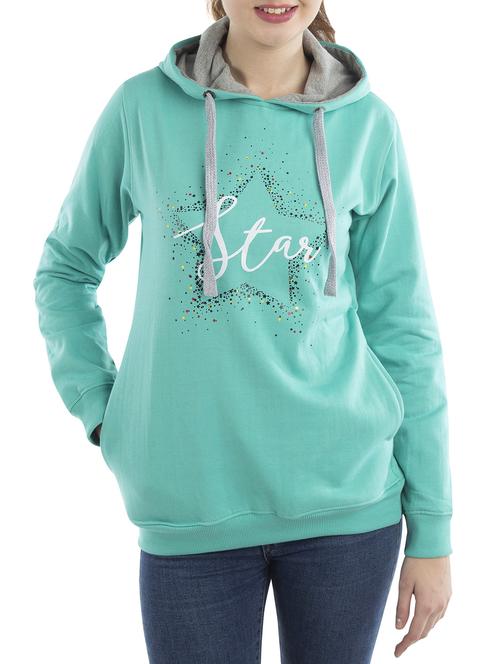 Green printed sweatshirt - 14542936 - Standard Image - 1