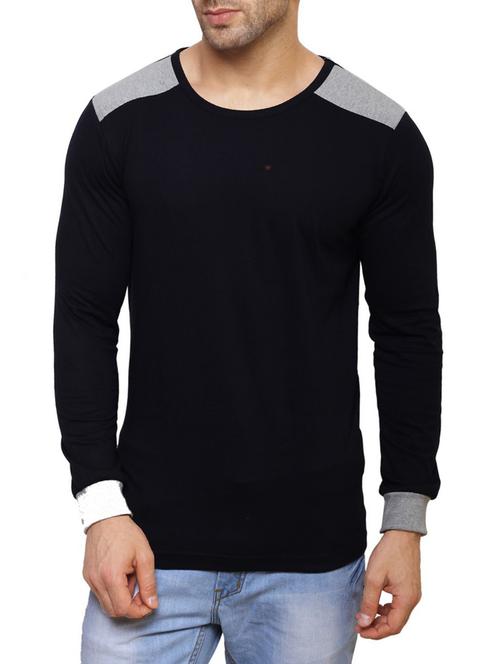 navy blue cotton t-shirt - 14543082 - Very Small Image - 1