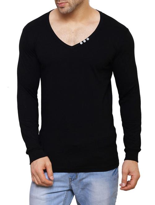black cotton t-shirt - 14543089 - Standard Image - 1