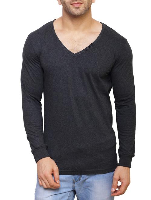 grey cotton t-shirt - 14543090 - Standard Image - 1