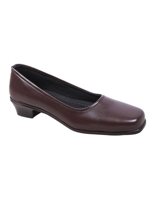 brown faux leather slip on formal shoes - 14543114 - Very Small Image - 1