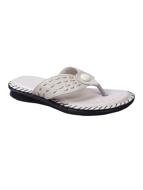 beige faux leather slippers - 14543116 - Very Small Image - 1