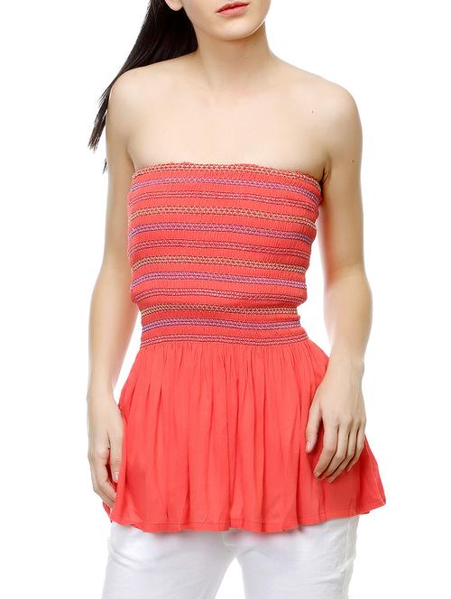 orange off shoulder top - 14543132 - Standard Image - 1