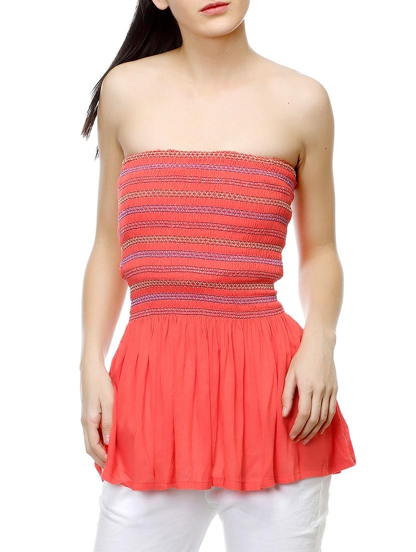 orange off shoulder top - 14543132 - Zoom Image - 1