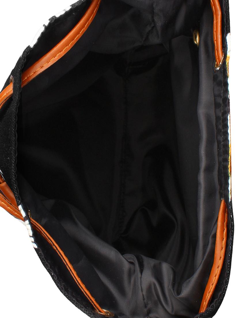 black canvas regular sling bag - 14543190 - Zoom Image - 3