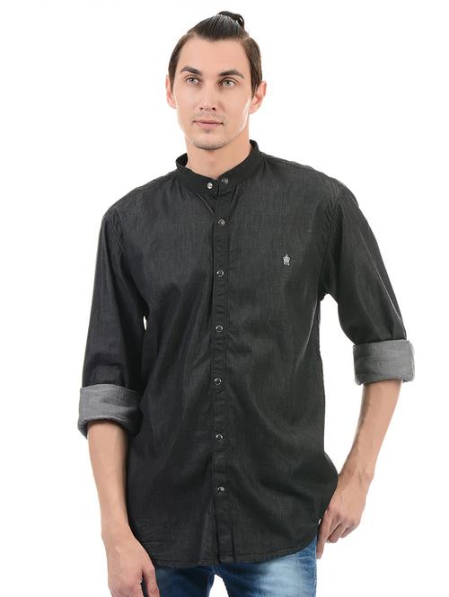 black cotton casual shirt - 14543211 - Very Small Image - 1