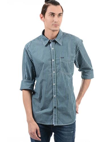 green cotton casual shirt - 14543216 - Very Small Image - 1