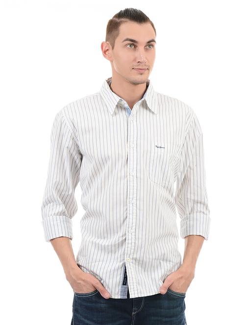 white cotton casual shirt - 14543222 - Very Small Image - 1