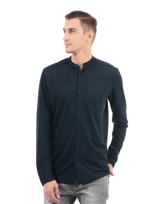 blue cotton casual shirt - 14543245 - Standard Image - 1