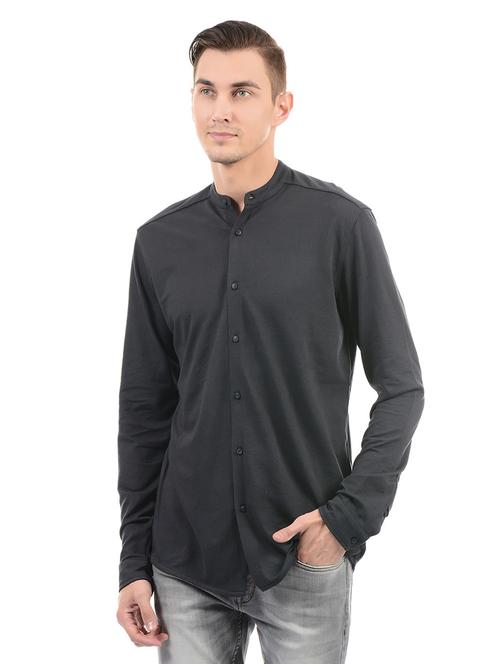 grey cotton casual shirt - 14543246 - Very Small Image - 1