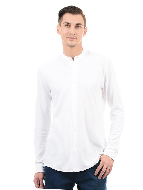 white cotton casual shirt - 14543247 - Very Small Image - 1