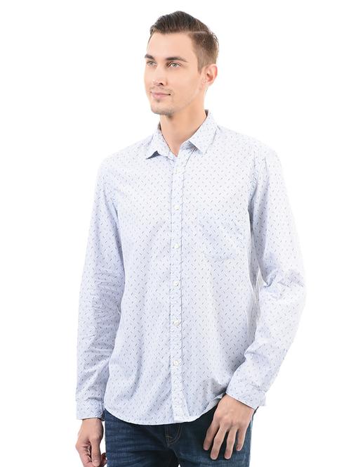 blue cotton casual shirt - 14543250 - Very Small Image - 1
