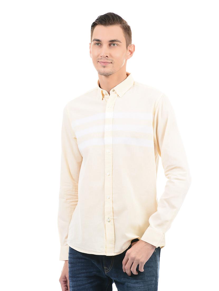 yellow cotton casual shirt - 14543256 - Zoom Image - 1