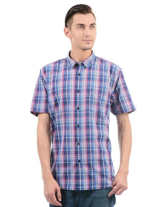 blue cotton casual shirt - 14543269 - Very Small Image - 1