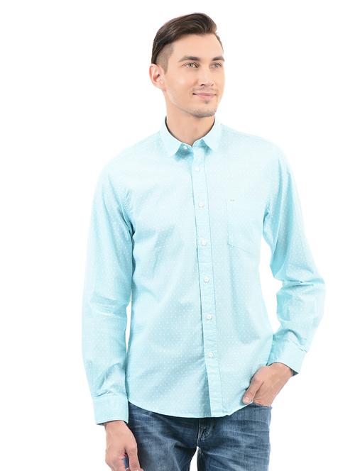 blue cotton casual shirt - 14543278 - Standard Image - 1