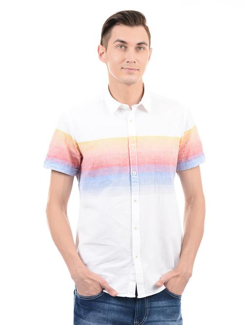 white cotton casual shirt - 14543308 - Very Small Image - 1