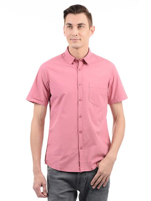 pink cotton casual shirt - 14543312 - Very Small Image - 1