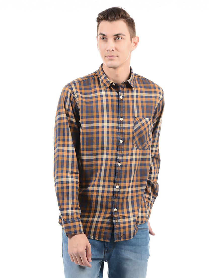 brown cotton casual shirt - 14543321 - Zoom Image - 1