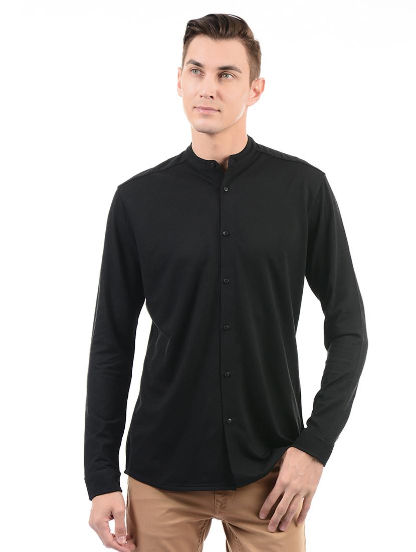 black cotton casual shirt - 14543324 - Zoom Image - 1