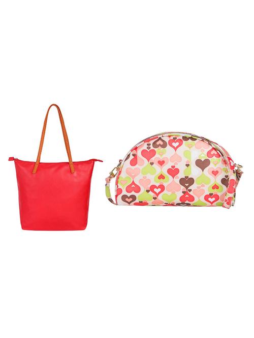 multi colored leatherette handbag with pouch - 14543356 - Very Small Image - 1