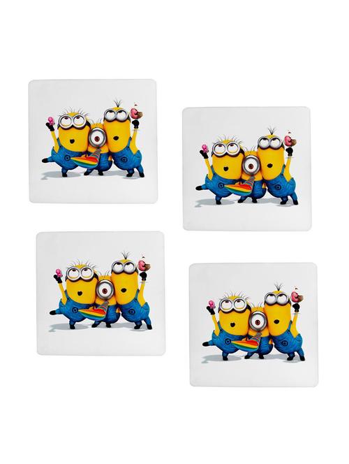 cartoon character printed Set of 4 coasters - 14543432 - Standard Image - 1