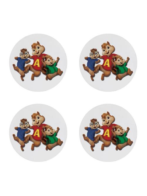 Funny cartoon character printed Set of 4 coasters - 14543437 - Standard Image - 1