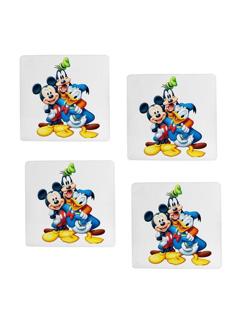 cartoon character "Micky Mouse and Donald Duck" printed Set of 4 coasters - 14543442 - Standard Image - 1
