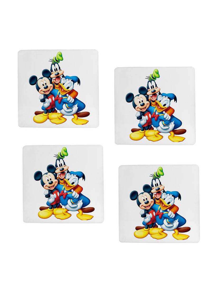 cartoon character "Micky Mouse and Donald Duck" printed Set of 4 coasters - 14543442 - Zoom Image - 1