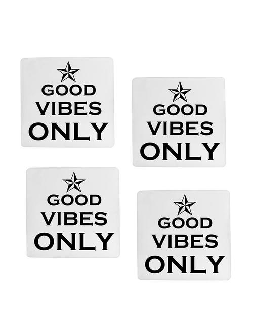 Good Vibes Only printed Set of 4 coasters - 14543444 - Standard Image - 1