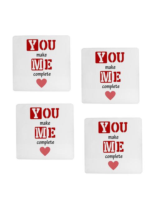 You make me Complete printed Set of 4 coasters - 14543449 - Standard Image - 1
