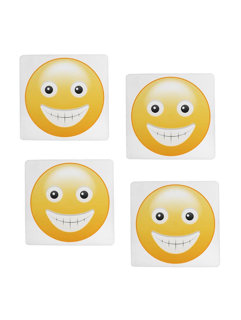 Smily Cartoon printed Set of 4 coasters - 14543452 - Zoom Image - 1