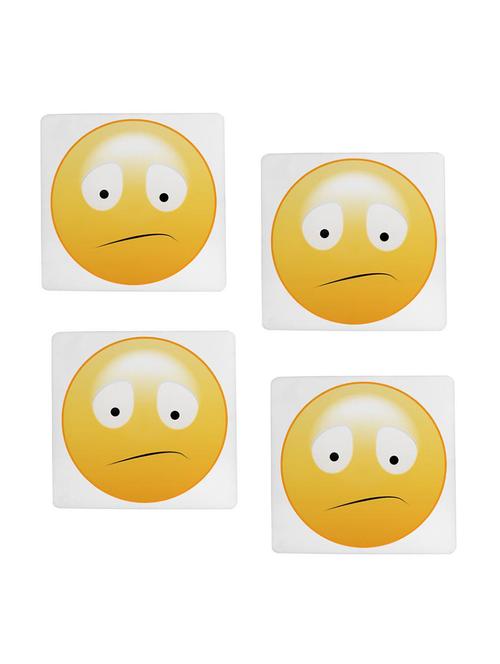 Angry Cartoon printed Set of 4 coasters - 14543454 - Standard Image - 1