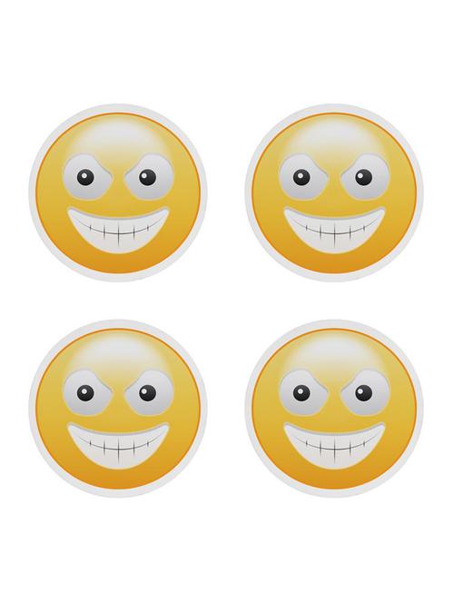 Smily Laughing Cartoon printed Set of 4 coasters - 14543459 - Standard Image - 1