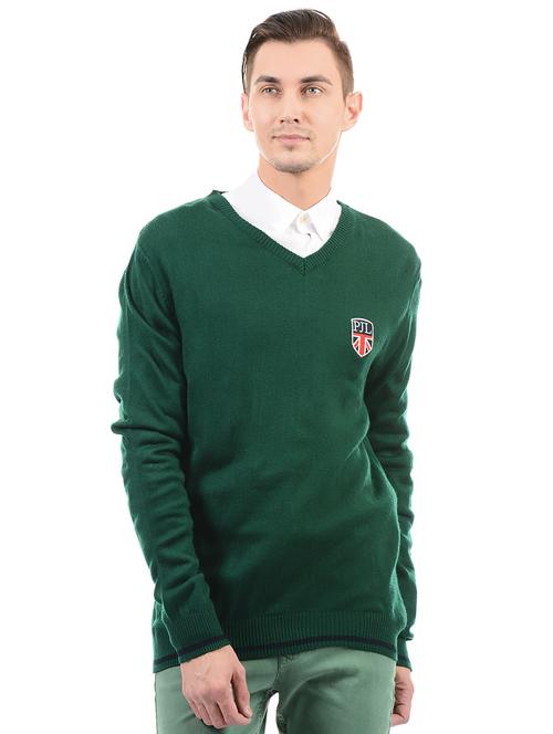 green cotton pullover - 14543591 - Very Small Image - 1
