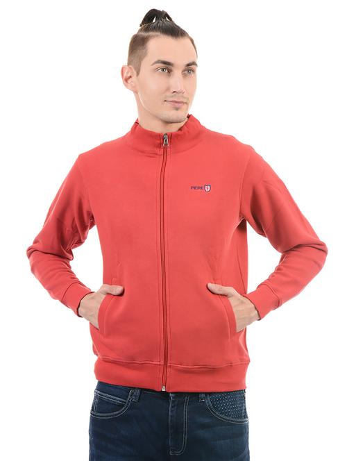 red cotton casual jacket - 14543603 - Very Small Image - 1