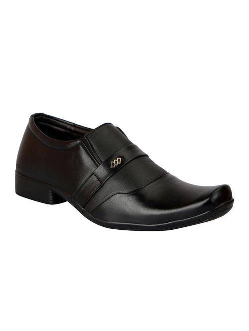 black Leather formal slip on - 14543762 - Standard Image - 1