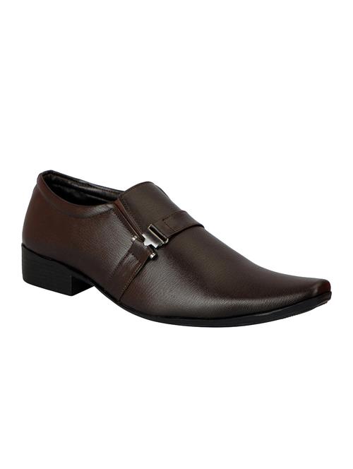 brown Leather formal slip on - 14543765 - Very Small Image - 1