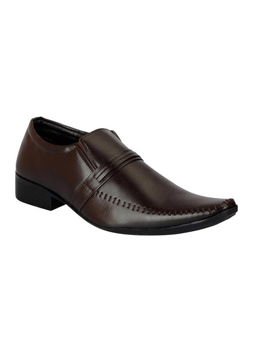 brown Leather formal slip on - 14543767 - Very Small Image - 1
