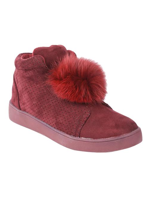 maroon ankle length boot - 14543839 - Standard Image - 1