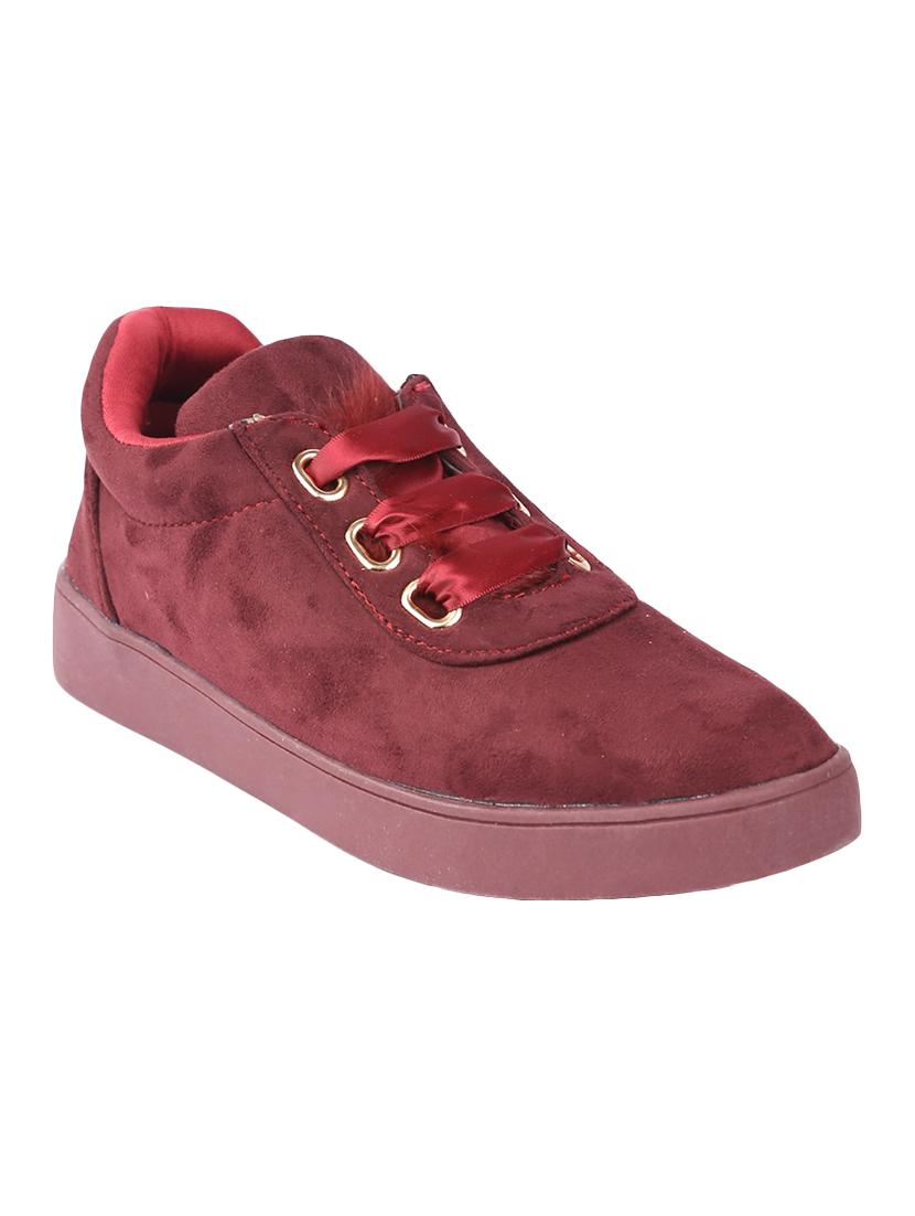 maroon lace-up sneaker - 14543840 - Zoom Image - 1